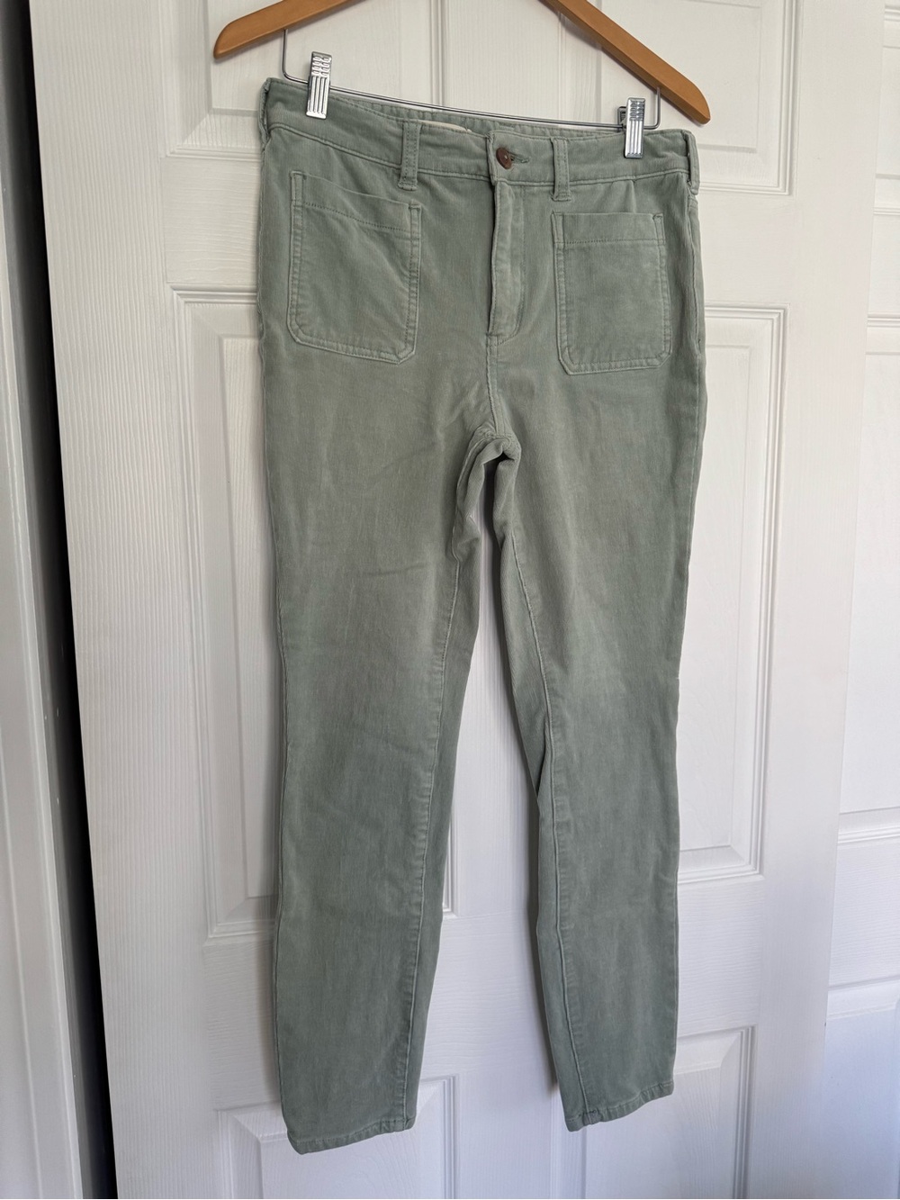 Anthropologie Pilcro and the Letterpress High-Rise Skinny Corduroys Sage Green